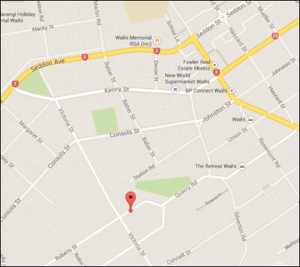 Google map showing BAM Waihi